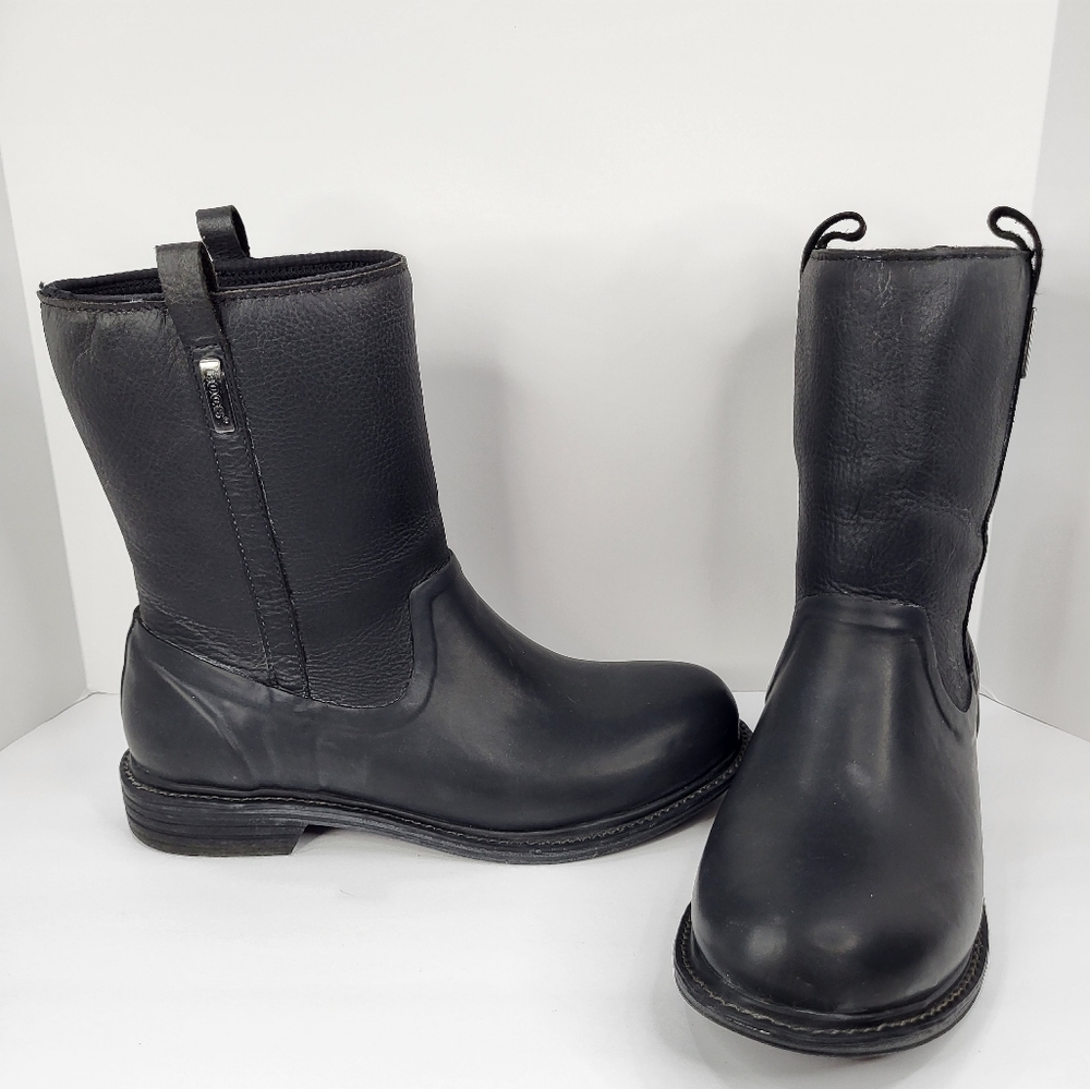 Bogs Boots Size 10 Womens Mason Black Rain Waterproof Pull On Cowboy Style 52348